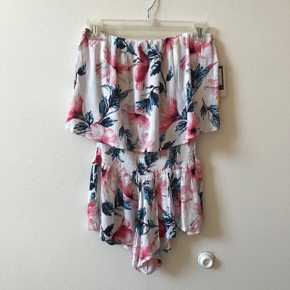 SPIRITUAL GANGSTER Floral Ruffle Romper Tube Top Small - Picture 1 of 16